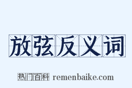 放弦反义词是什么意思的图片